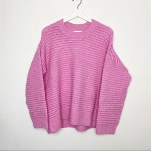 Madewell Elsmere Pullover Sweater in Pink Size Large
